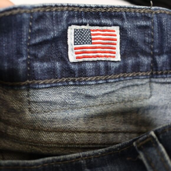 True Religion Denim Flare Jeans 31 | Medium Wash Whiskering Tall 32 Inseam - Picture 11 of 14